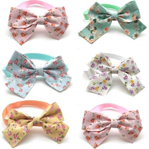 30/50 Pcs Dog Accessories for Small Dogs Cute Flower Design Dog Puppy Cat Bow Ties Necktie Puppy Accessories Dog Collar Bow Ties