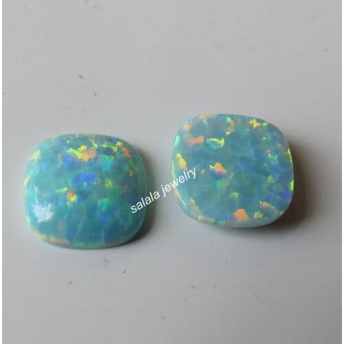 30 pcs/lot 10mm Fat Square Opal OP03 Moon Yellow Square Flat Bottom Opal Synthetic Fat Square Cabochon Fire Opal Stone Price