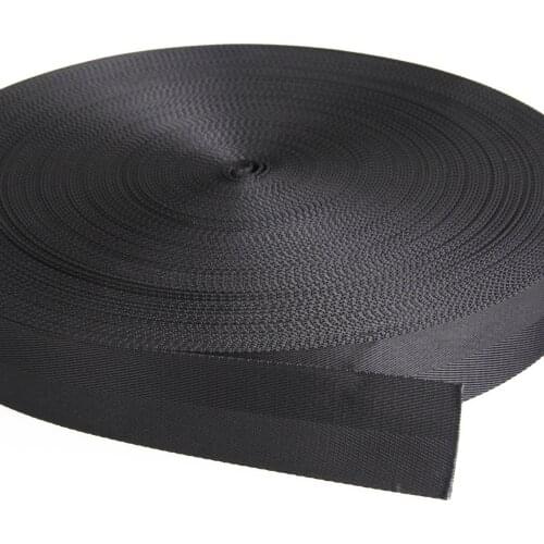 50 Yards Width 20-50mm Black High Quality Strap Nylon Webbing Herringbone Pattern Knapsack Strapping Sewing Bag Belt Accessories