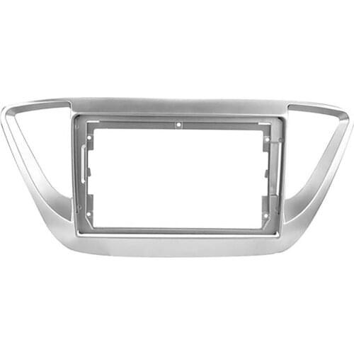 2Din 9Inch Car Stereo Radio DVD Panel Facia Frame Trim for Hyundai Solaris 2 Accent Verna 2017-2018