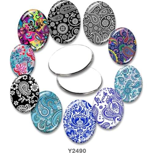 Bohemia Oval glass cabochon 13x18mm/18x25mm/30x40mm flat back Making findings TRY2490
