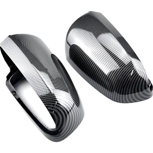 Carbon fiber pattern and bright black Mirror Cover Rearview Side Mirror Cap S Line For Audi Audi A4 B6 B7 A6 C6 (2003-2007) S4