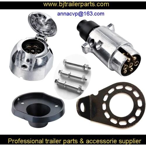 CVP 7 pin metal male plug, socket, female plug,trailer connector, socket brackets,caravan trailer parts boat trailer parts