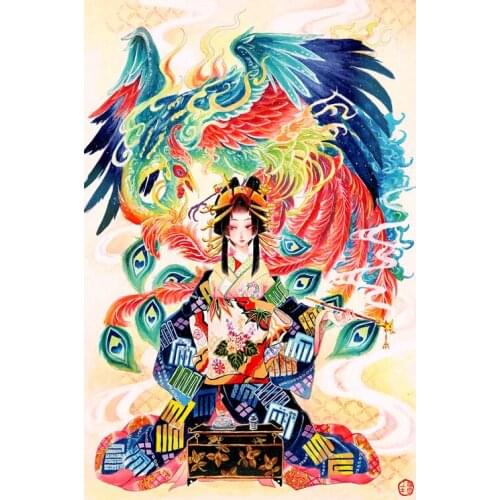 Phoenix girl The wooden puzzle 1000 pieces ersion jigsaw puzzle white card adult childrens educational toys