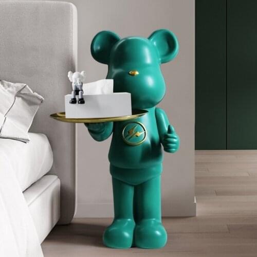 Home Decor Violent Bear Tray Large Ornaments Decoration Of Living Room Figurines For Interior Semi Manual Resin Crafts Sculpture