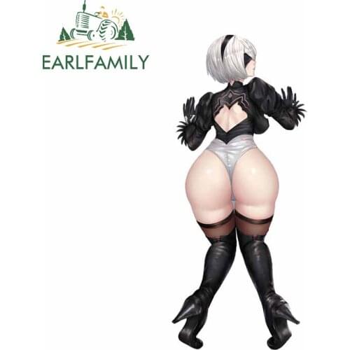 EARLFAMILY 13cm x 5.7cm for NieR Auto Bumper Window Car Stickers Vinyl Car Wrap Anime Waterproof Occlusion Scratch Decal