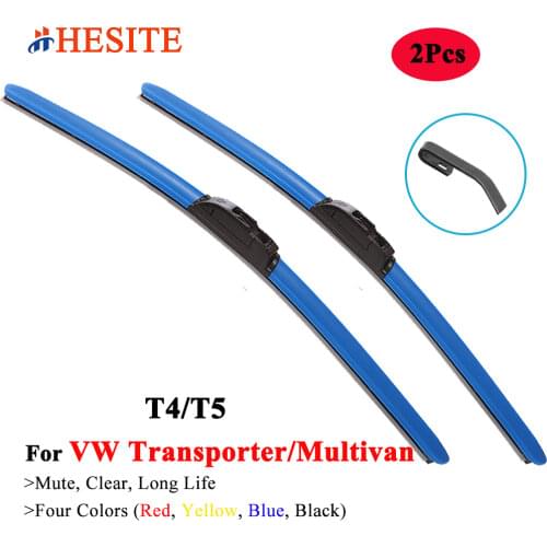 2020 New Brand Colorful Frameless Wiper Blades For VW Transporter T3 T4 T5 T6 From 2003 To 2020 Red Blue Yellow Black Wipers 24"