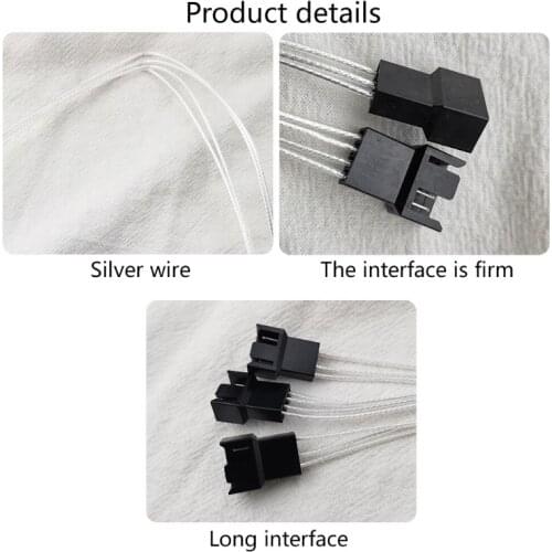 Mainboard CPU 4 PIN Fan Extention Cable PWM 4p Adapter Wire Computer Case 4 PIN Power Cables Connectors Fan Splitter