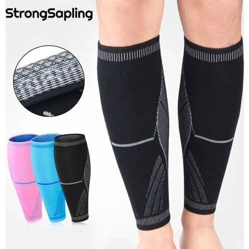 2PC Compression Calf Sleeve Basketball Volleyball Men Support Calf Elastic Cycling Leg Warmers Running Football Sport Leg Sleeve