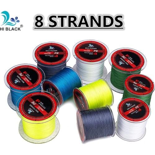 300M 500M 1000M 8 Strands 16LB-120LB Braided Fishing Line PE Multifilament Fishing Line for Carp Fishing Wire 2019