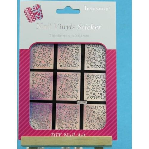 Wholesale Reusable Stamp Geometry Nail Art Hollow Template Diecut Stencil Stickers Guide multi-purpose Refill color 500pcs/lot