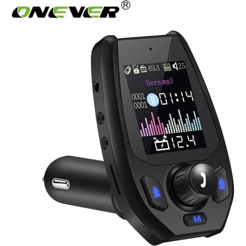 Onever FM Transmitter Bluetooth 5.0 AUX 5V3.1A Adapter Battery Voltage Double USB charger with Voice Prompts Shipped in Russia