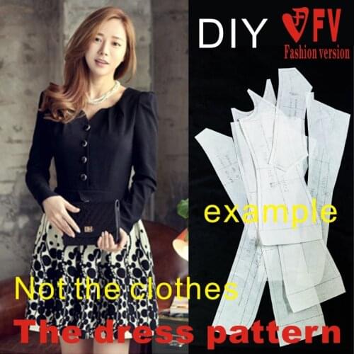 Dresses Sewing Pattern Template Cutting drawing Clothing DIY ((Not selling clothes)) BLQ- 158