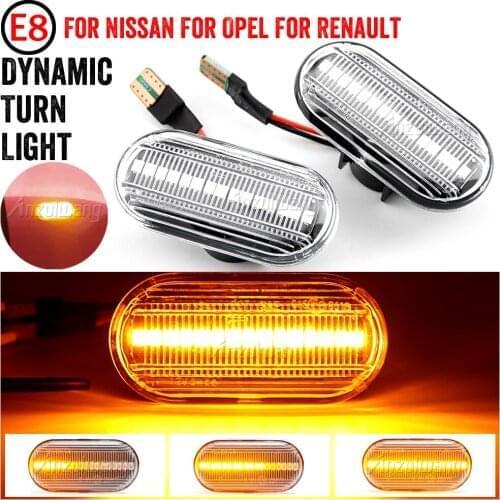 Sequential Flashing LED Turn Signal Side Marker Light For Dacia Duster Dokker Lodgy Renault Megane 1 Clio1 2 KANGOO ESPACE Smart