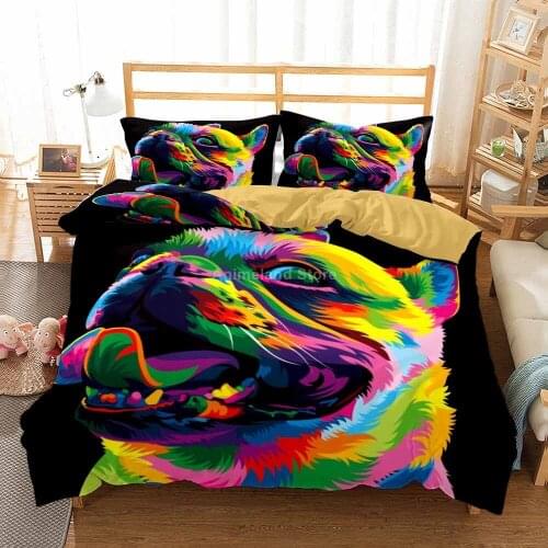 Pop Dog 3D Digital Printed Bedding Set Animal Duvet Cover Sets Comforter Bed Linen Twin Queen King Single Size Dropshipping