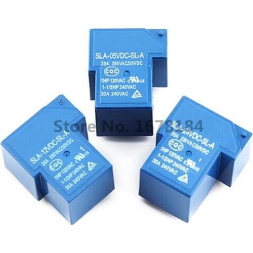 20PCS/lot Power relays SLA-05VDC-SL-A SLA-12VDC-SL-A SLA-24VDC-SL-A SLA-09VDC-SL-A 5V 12V 24V 09V 30A 5PIN T90