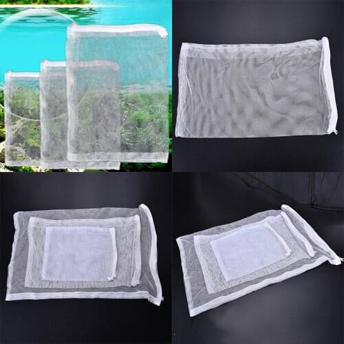 5x Aquarium Filter ZIPPED Net Mesh Bag Fish Tank Zip Filter Media Bags Newest