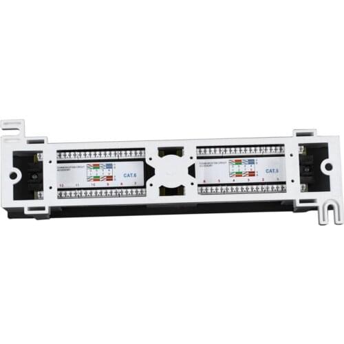 Network Tool Kit 12 Port Cat6 Patch Panel Rj45 Networking Wall Mount Rack Mount Bracket