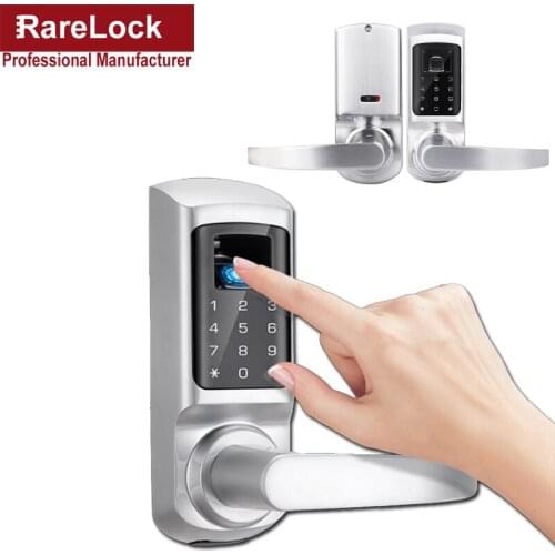 Smart Fingerprint Door Lock Password Induction Swipe Card for Office RareLock MMS618 A