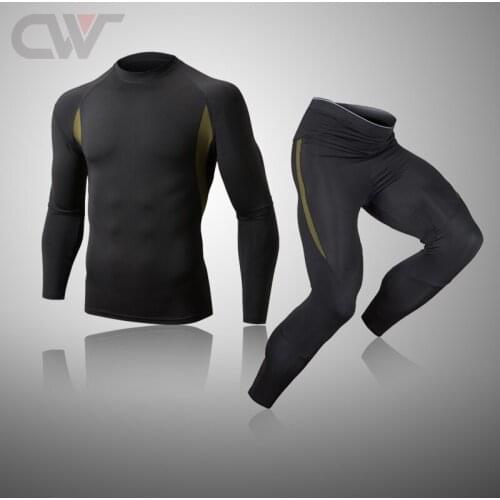Winter Top Quality New Thermal Underwear Men Underwear Sets Compression Fleece Sweat Quick Drying Thermo Underwear Men Clothing