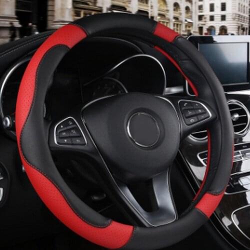 Universal Car Steering Wheel Cover Leather Car steering sleeve Car Accessories Auto Steering-Weel covers Auto Upholstery