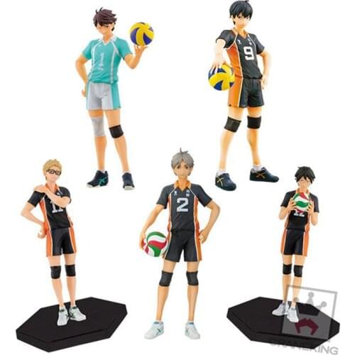 In Stock Bandai Haikyuu!! Tobio Kageyama Tsukishima Kei Anime Figure Models Haikyuu!! Anime Periphery Figurine Models Gifts