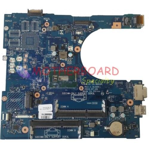 Vieruodis FOR DELL 5558 Laptop Motherboard W/ I5-5200U CPU 7CV2G 07CV2G CN-07CV2G AAL10 LA-B843P DDR3