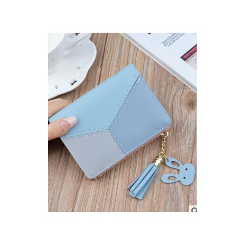 1pcs/lot Women Cute Pink Wallets Pocket Purse Card Holder Patchwork Wallet Lady Female Fashion Short Coin purse