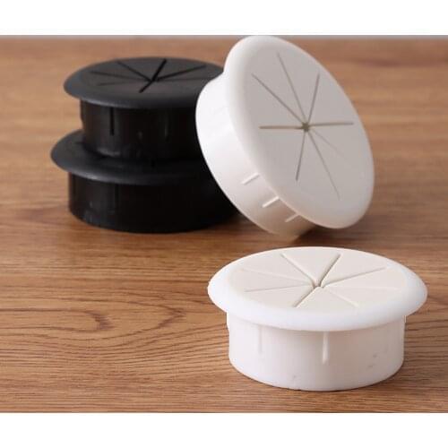 1PC Desk Wire Organizer Cable Hole Cover Cord Grommets Office Furniture Cable Passing Eight Petal Threading Box Wire Storage