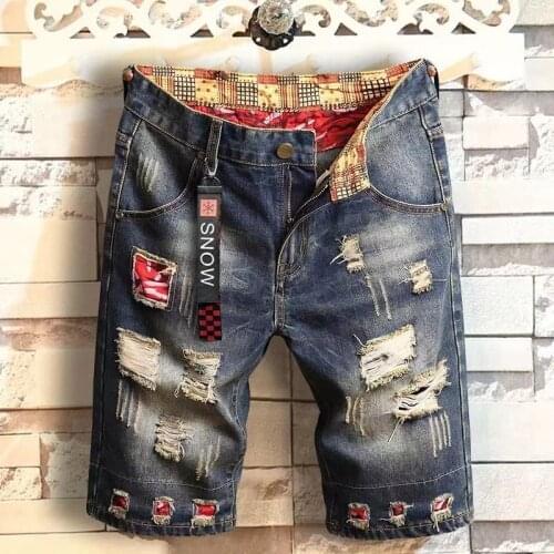 2021 Mens Ripped Shorts Jeans Clothing Comfortable Cotton Shorts Breathable Denim Shorts Mens New Fashion
