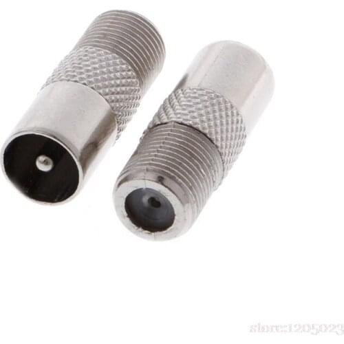 5 Pcs RF Coax Straight Connector F Female to RF Male TV Antenna Adapter