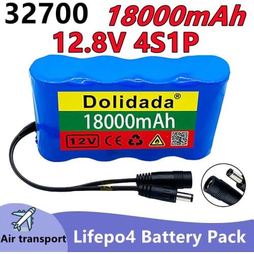 New 32700 lifepo4 4S1P 18Ah 12.8v battery with 40a balanced bms for electric boat and 12v uninterruptible power supply