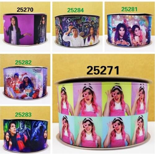 Free shipping 50 yard cartoon printed grosgrain ribbon 25271