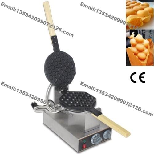 Free Shipping Commercial Use Nonstick 110v 220v Electric 180 Rotating Hongkong Egg Puff Bubble Waffle Maker Iron Baker Machine