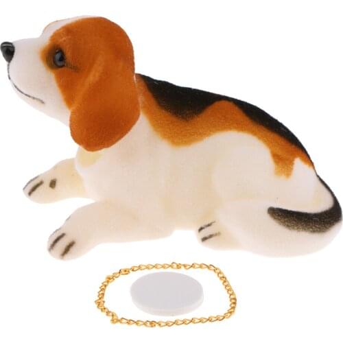 Bobbing Head Beagle Dog Cartoon Car Dashboard Decors Shaking Head Animal Figure Toys