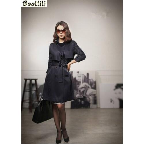 Boollili Plus Size 2020 Womens Spring Autumn Trench Coat Para As Mulheres Trench Female Tunique Longue Windbreaker Coat