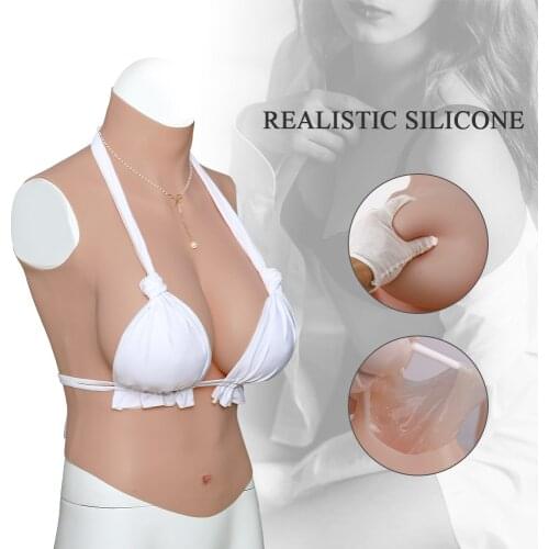 CYOMI Crossdressing G CUP Second generation upgraded silicone filler Half Bodysuit fake breast forms for drag queen transgender
