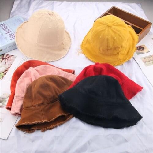 Children bucket Hat Spring Summer baby Girls Fisherman Hip hop Sun Hat kids Folding Outdoor Travel Cool Solid Cap
