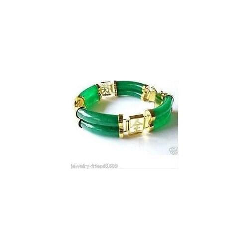 Women Gift word Love Jewelry Plated rows green gem bracelet Girl Woman MEN Quartz jewelry Lustrous for women jewelry
