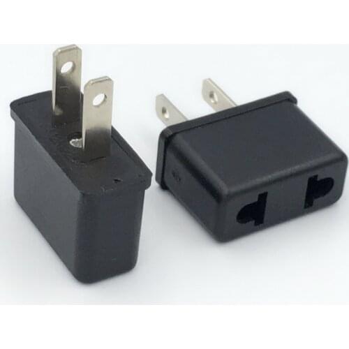 1pcs/lot European Euro EU To US USA Plug Travel Charger Outlet Converter Adapter AC Power Plug