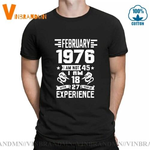 Fashion April May June Vintage 1976 Birth Years mens T-shirt July August September October December January February March