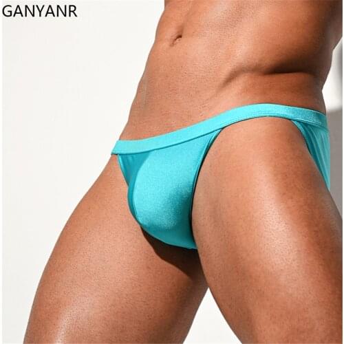 GANYANR Gay Mens Swimwear Swim Briefs Swimming Trunks Sexy Shorts Swimsuit Gay Thong Bikini Beachwear Surfwear Boardshorts Pool