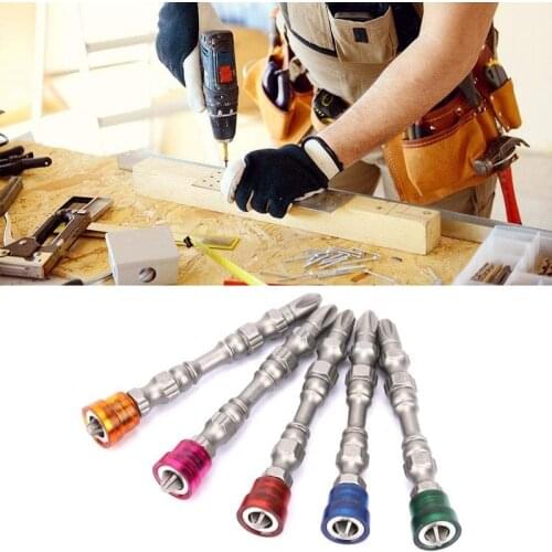 5pcs Phillips Screwdriver Screwdrivers Bit Set ph2 Screw Driver Bits Precision Impact Driver Magnetic Ring Anti Slip Electric