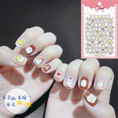 Cartoons Nails Art Manicure Back Glue Decal Decorations Design Nail Sticker For Nails Tips Beauty