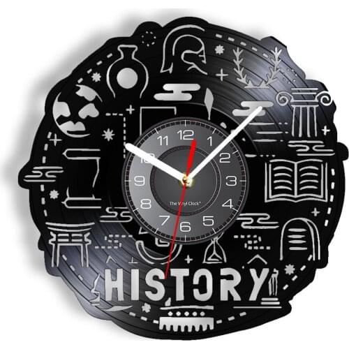 History Teacher Teach Knowledge Vinyl Record Wall Clock The Historian Literature For School Classroom Teacher Appreciation Gift