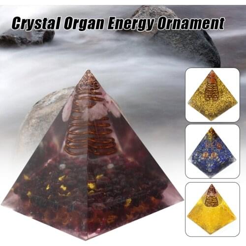 Orgonite Tree of Life Peridot Pyramid Healing Crystals for Protection Meditation Yoga FP8