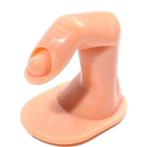 Plastic Nail Art Training Hand Fake Finger Natural Nail Tips Manicure Tool Nail Practice Model Finger Display