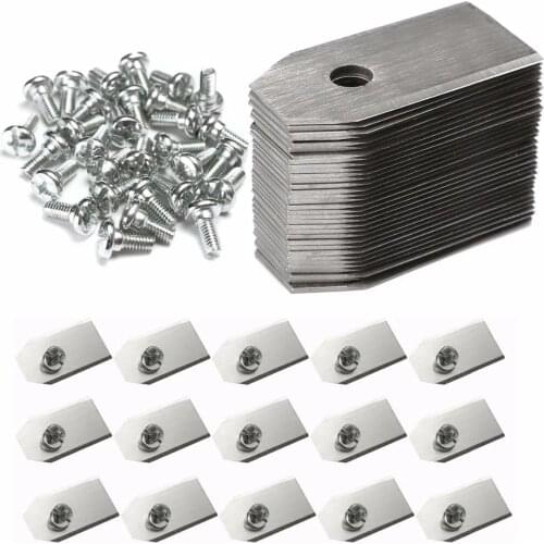 0.75mm Lawn Mower Blade Replacement Blade with Screws for Robot Mower Garden Tools Robotic Lawnmower9/30/60pcs