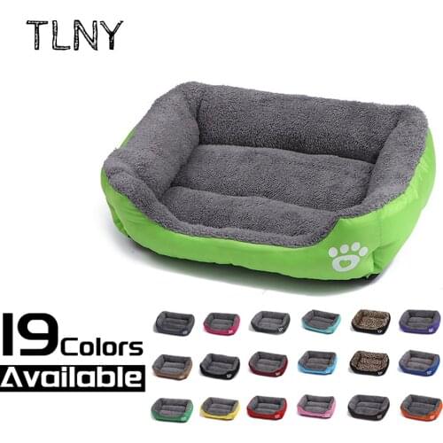 TNLY 19Colors Large Pet Cat Dog Bed Warm Cozy Dog House Soft Fleece Nest Dog Baskets Mat Waterproof Kennel Chew Proof Dog Bed