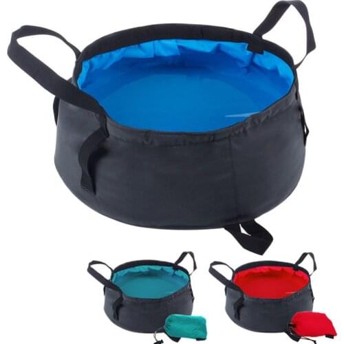 Outdoor Fishing Gear Folding Fishing Bucket Trash Can Camping Hiking Travel Wash Basin Picnic Multi-function Bucket Storage Tool